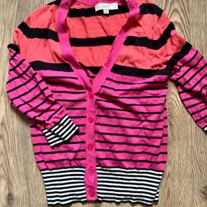 LOFT Striped Cardigan